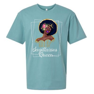 Sagittarius Queen Cool Gift Astrology Birthday Black Gift Sueded Cloud Jersey T-Shirt