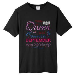 September Queen Cute Queens Born In September Gift Tall Fusion ChromaSoft Performance T-Shirt