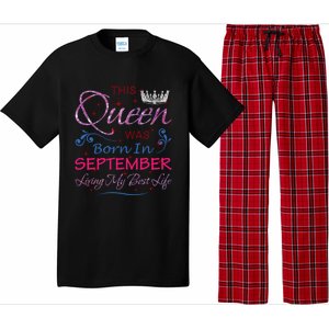 September Queen Cute Queens Born In September Gift Pajama Set