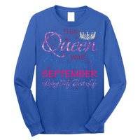 September Queen Cute Queens Born In September Gift Long Sleeve Shirt