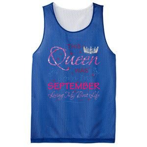 September Queen Cute Queens Born In September Gift Mesh Reversible Basketball Jersey Tank