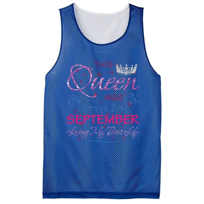 September Queen Cute Queens Born In September Gift Mesh Reversible Basketball Jersey Tank