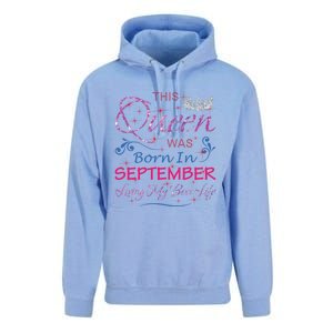 September Queen Cute Queens Born In September Gift Unisex Surf Hoodie