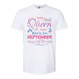 September Queen Cute Queens Born In September Gift Softstyle CVC T-Shirt