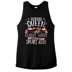 Sewing Queen Classy Sassy And A Bit Smart Assy Sewer Gift Ladies PosiCharge Tri-Blend Wicking Tank