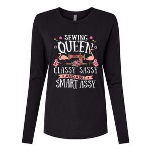 Sewing Queen Classy Sassy And A Bit Smart Assy Sewer Gift Womens Cotton Relaxed Long Sleeve T-Shirt