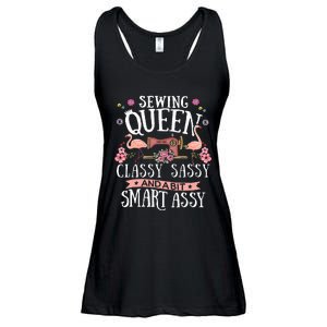 Sewing Queen Classy Sassy And A Bit Smart Assy Sewer Gift Ladies Essential Flowy Tank