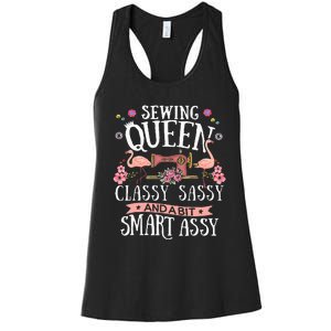 Sewing Queen Classy Sassy And A Bit Smart Assy Sewer Gift Women's Racerback Tank