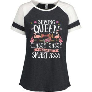 Sewing Queen Classy Sassy And A Bit Smart Assy Sewer Gift Enza Ladies Jersey Colorblock Tee