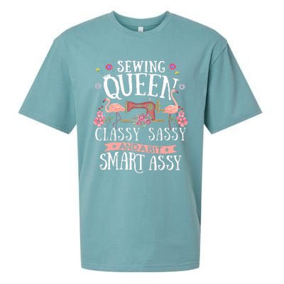 Sewing Queen Classy Sassy And A Bit Smart Assy Sewer Gift Sueded Cloud Jersey T-Shirt