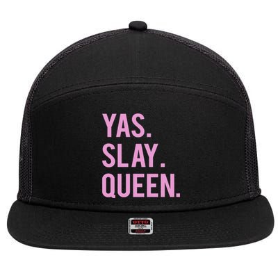 Slay Queen Cute Quote 7 Panel Mesh Trucker Snapback Hat