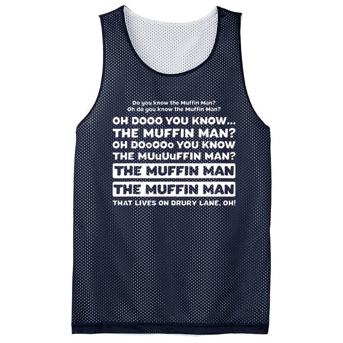 Song Quote Do You Know The Muffin Man Mesh Reversible Basketball Jersey Tank