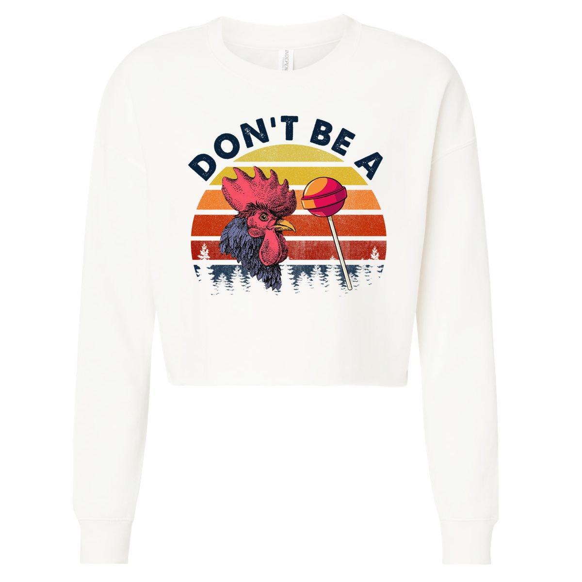 Sarcastic Quote DonT Be A Cock Sucker Funny Humoristic Cropped Pullover Crew