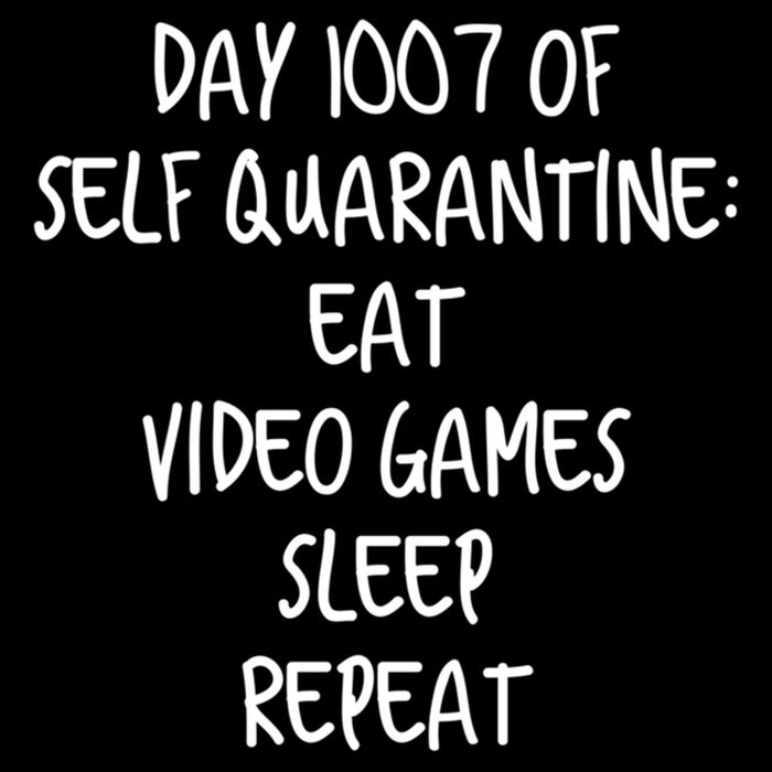 Self Quarantine Eat Video Games Sleep Repeat Cool Gift Cooling Performance Long Sleeve Crew