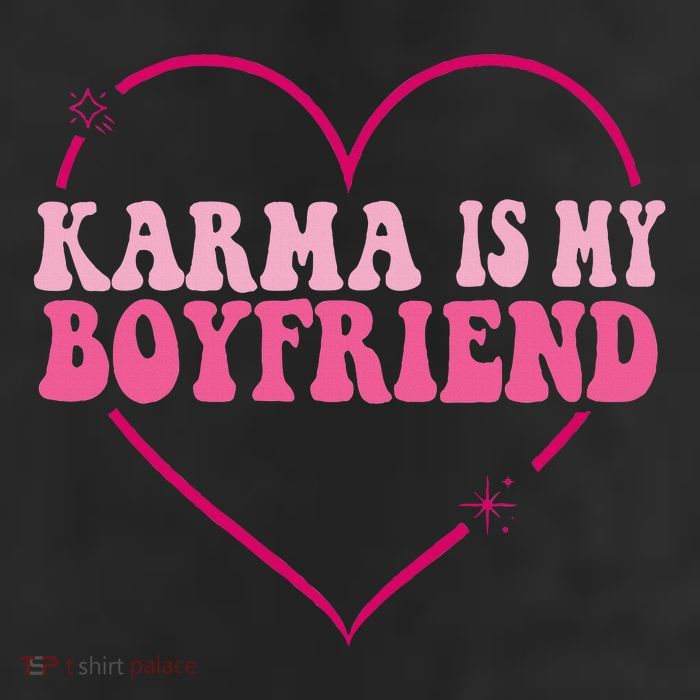 Sarcastic Quote Embrace K.arma's Groovy S.pirituel Heart 7 Panel Mesh Trucker Snapback Hat