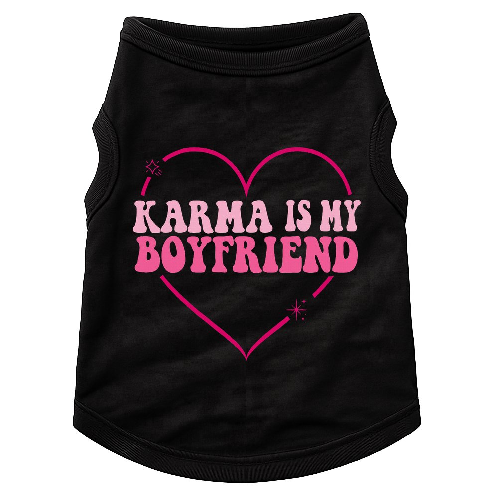 Sarcastic Quote Embrace K.arma's Groovy S.pirituel Heart Doggie Tank