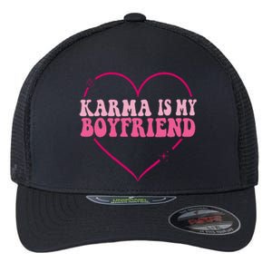 Sarcastic Quote Embrace K.arma's Groovy S.pirituel Heart Flexfit Unipanel Trucker Cap