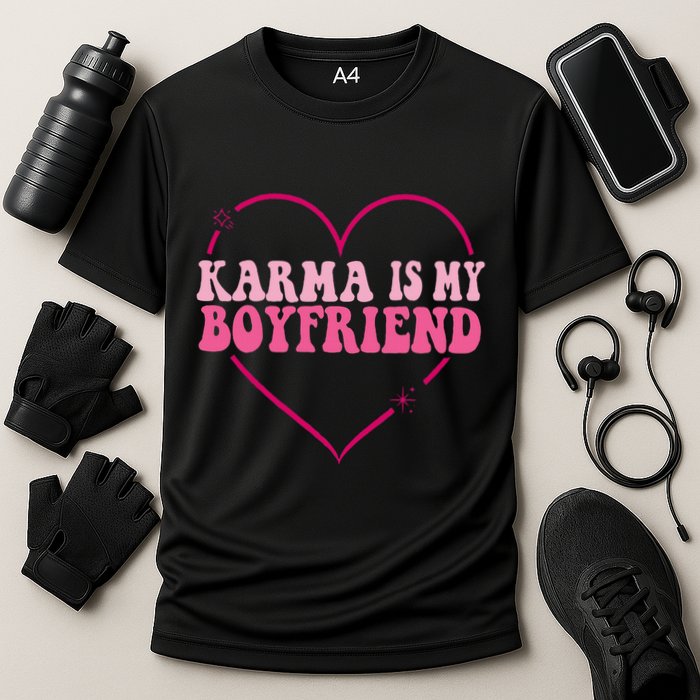 Sarcastic Quote Embrace K.arma's Groovy S.pirituel Heart Cooling Performance Crew T-Shirt
