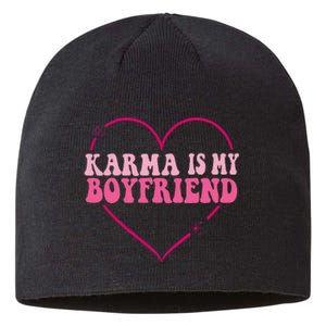 Sarcastic Quote Embrace K.arma's Groovy S.pirituel Heart Sustainable Beanie