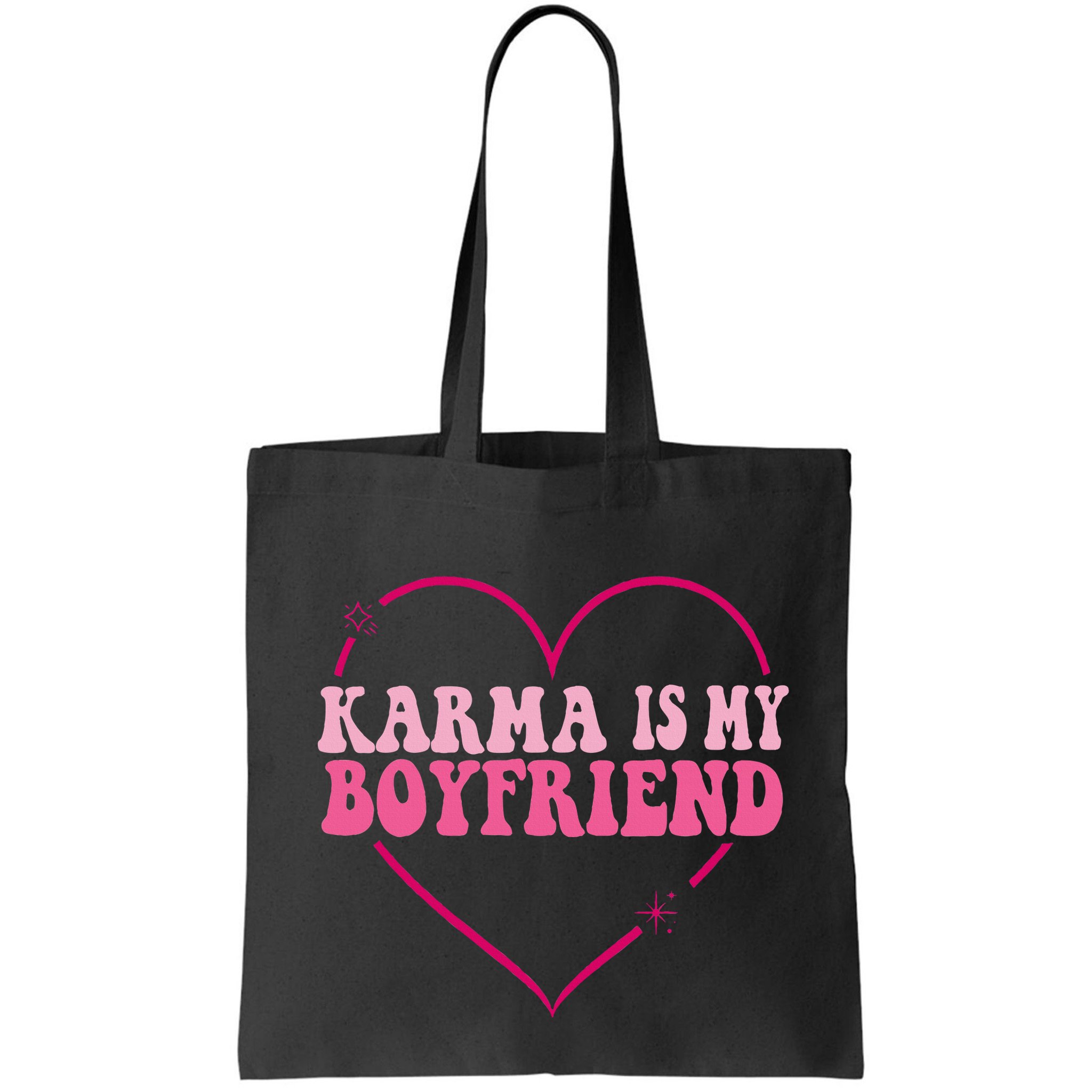 Sarcastic Quote Embrace K.arma's Groovy S.pirituel Heart Bag