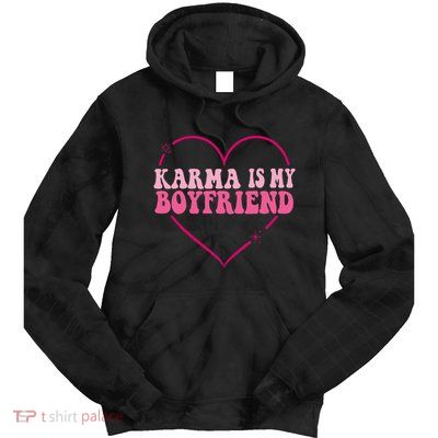Sarcastic Quote Embrace K.arma's Groovy S.pirituel Heart Tie Dye Hoodie