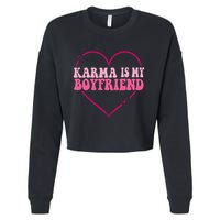 Sarcastic Quote Embrace K.arma's Groovy S.pirituel Heart Cropped Pullover Crew