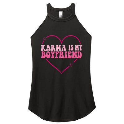 Sarcastic Quote Embrace K.arma's Groovy S.pirituel Heart Women's Perfect Tri Rocker Tank