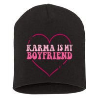 Sarcastic Quote Embrace K.arma's Groovy S.pirituel Heart Short Acrylic Beanie