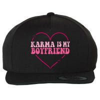 Sarcastic Quote Embrace K.arma's Groovy S.pirituel Heart Wool Snapback Cap