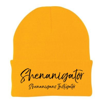 Shenanigator Quote Funny Pun Gift Shenanigans Instigator Gift Knit Cap Winter Beanie