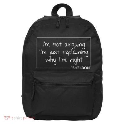 Sheldon Quote Funny Birthday Personalized Name Gift Idea 16 in Basic Backpack