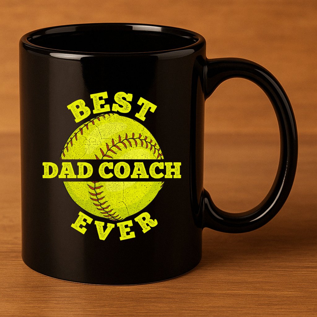 Softball Quote For Your Softball Coach Dad Great Gift 11oz C Handle Ceramic Mug