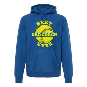 Softball Quote For Your Softball Coach Dad Great Gift Premium Hoodie