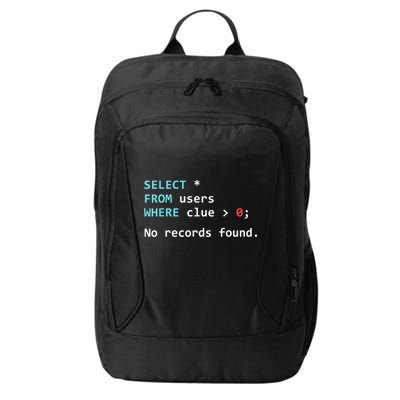 SQL Query Funny SQL Database Admin Programmer City Backpack
