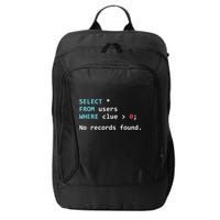 SQL Query Funny SQL Database Admin Programmer City Backpack