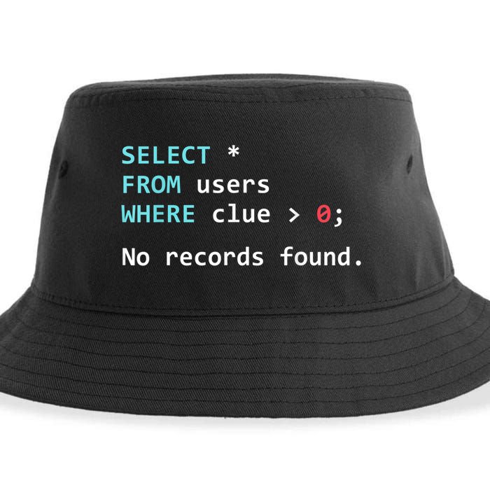 SQL Query Funny SQL Database Admin Programmer Sustainable Bucket Hat