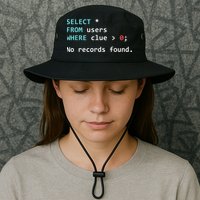 SQL Query Funny SQL Database Admin Programmer Bucket Hat