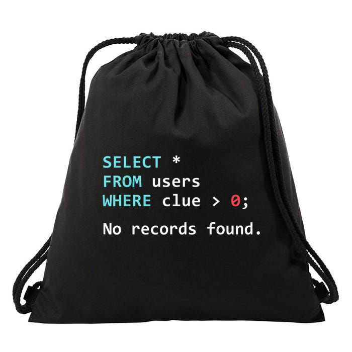 SQL Query Funny SQL Database Admin Programmer Drawstring Bag