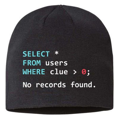 SQL Query Funny SQL Database Admin Programmer Sustainable Beanie