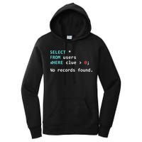 SQL Query Funny SQL Database Admin Programmer Women's Pullover Hoodie