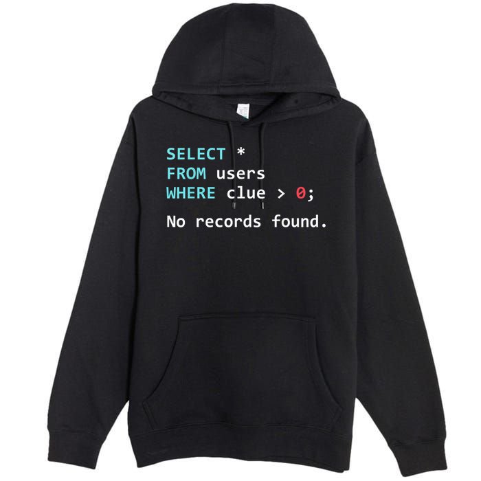 SQL Query Funny SQL Database Admin Programmer Premium Pullover Hoodie