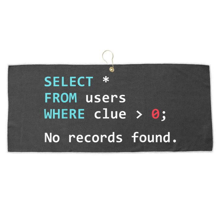 SQL Query Funny SQL Database Admin Programmer Large Microfiber Waffle Golf Towel