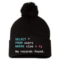 SQL Query Funny SQL Database Admin Programmer Pom Pom 12in Knit Beanie
