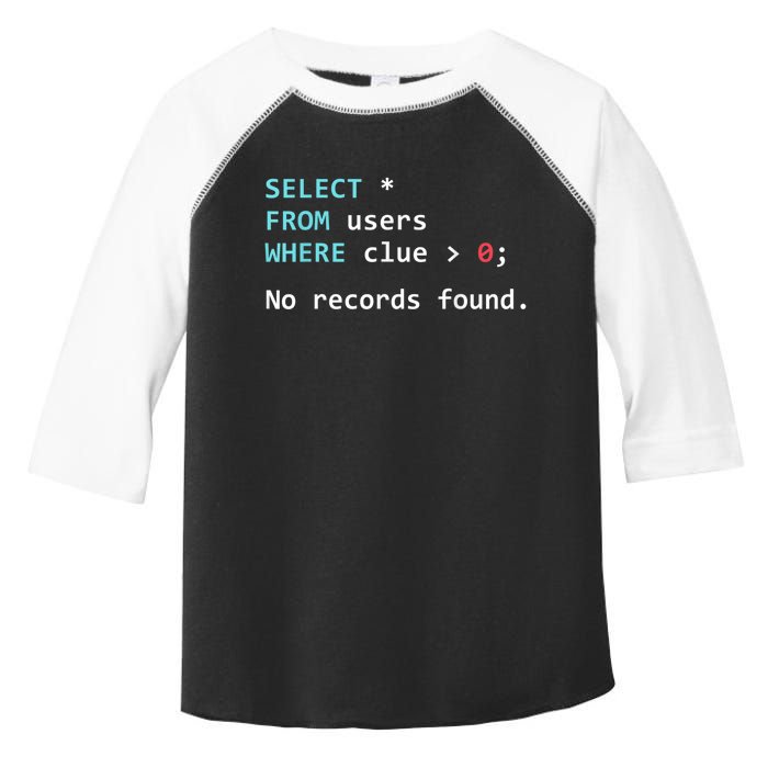 SQL Query Funny SQL Database Admin Programmer Toddler Fine Jersey T-Shirt