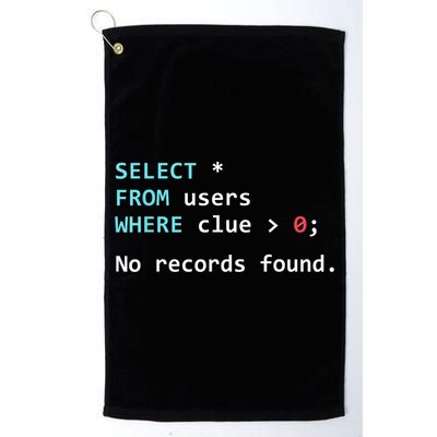 SQL Query Funny SQL Database Admin Programmer Golf Towel