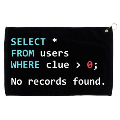 SQL Query Funny SQL Database Admin Programmer Grommeted Golf Towel
