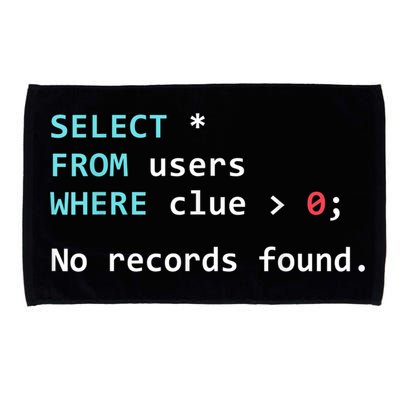 SQL Query Funny SQL Database Admin Programmer Microfiber Hand Towel