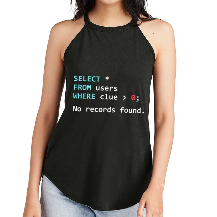SQL Query Funny SQL Database Admin Programmer Women's Perfect Tri Rocker Tank