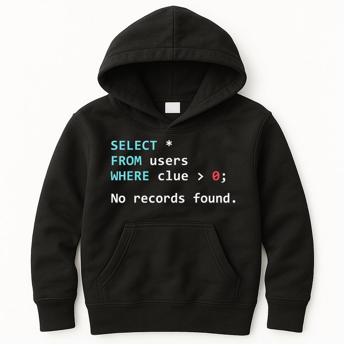 SQL Query Funny SQL Database Admin Programmer Kids Hoodie