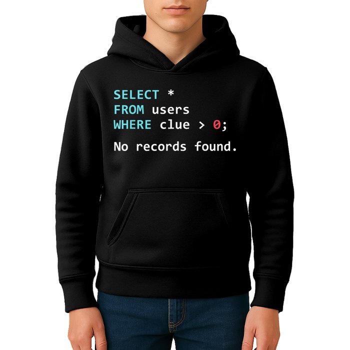 SQL Query Funny SQL Database Admin Programmer Kids Hoodie